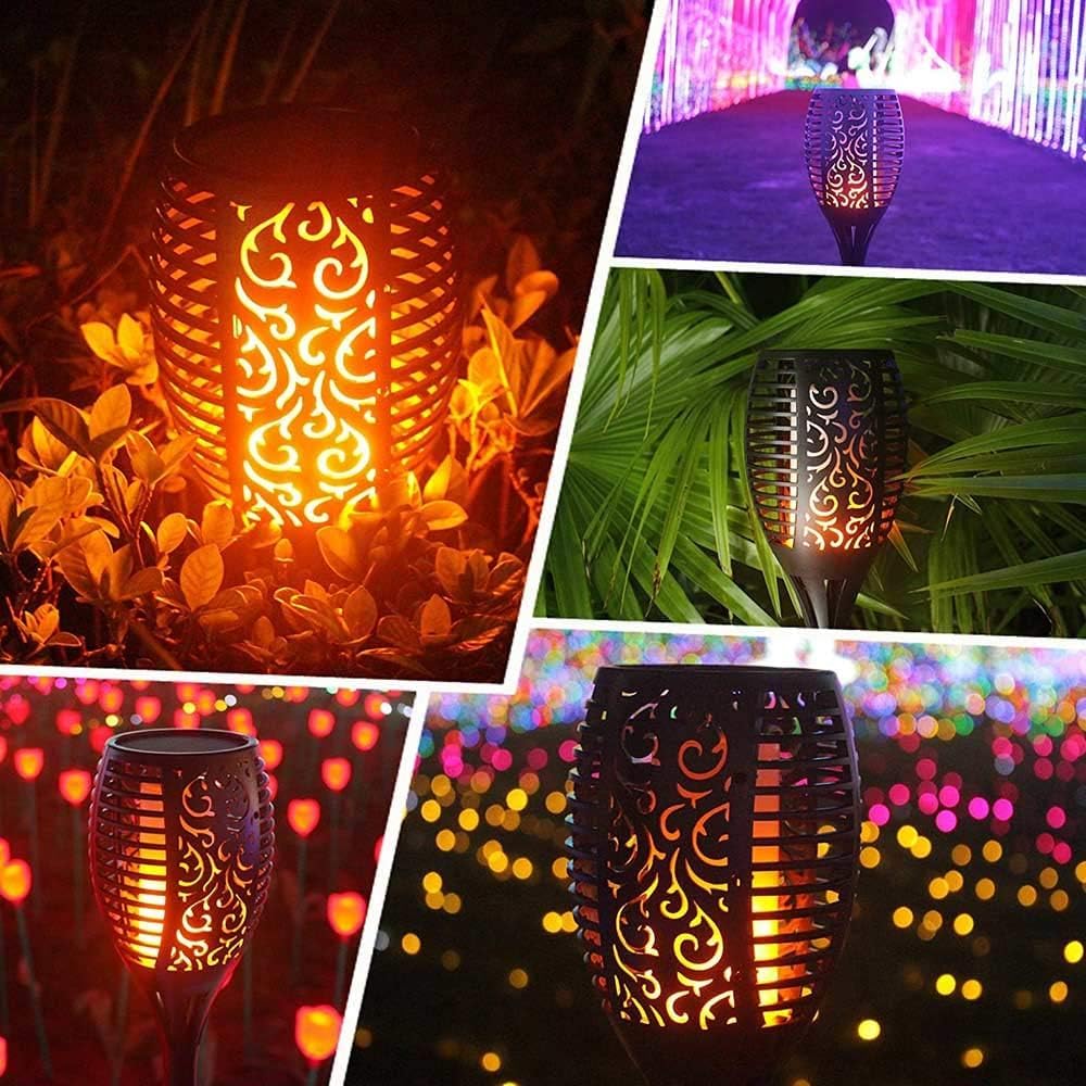 Amazon | MuQianGan ガーデンライト ソーラー トーチライト LED